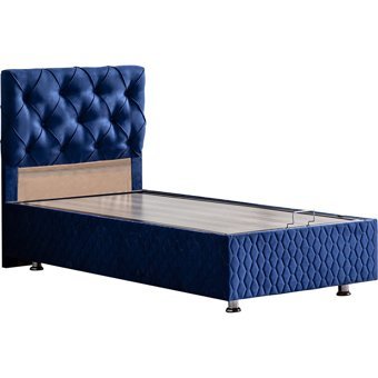Setay Vita 90x190 cm Başlıklı Sandıklı Tek Kişilik Baza Seti Lacivert