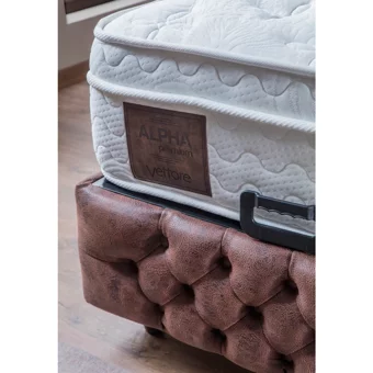Decomo Home Alpha Premium 90x190 cm Başlıklı Yataklı Sandıklı Tek Kişilik Baza Seti Kahverengi