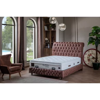 Decomo Home Alpha Premium 90x190 cm Başlıklı Yataklı Sandıklı Tek Kişilik Baza Seti Kahverengi