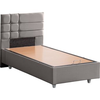 Setay Almada 90x190 cm Başlıklı Yataklı Sandıklı Tek Kişilik Baza Seti Gri