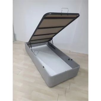 Bengi Ticaret 90x190 cm Başlıksız Sandıklı Tek Kişilik Baza Seti Gri