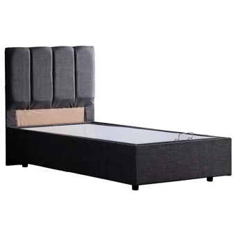 Setay Defne 90x200 cm Başlıklı Sandıklı Tek Kişilik Baza Seti Antrasit