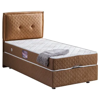 Setay Vectra 90x200 cm Başlıklı Sandıklı Tek Kişilik Baza Seti Kahverengi