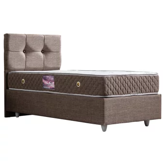 Setay Sion 100x200 cm Başlıklı Yataklı Sandıklı Tek Kişilik Baza Seti Kahverengi