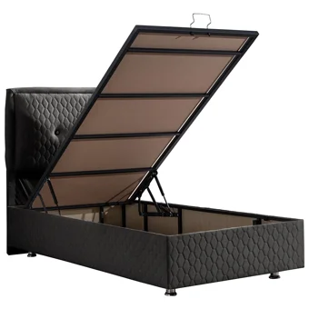Setay Vectra 100x200 cm Başlıklı Sandıklı Tek Kişilik Baza Seti Antrasit