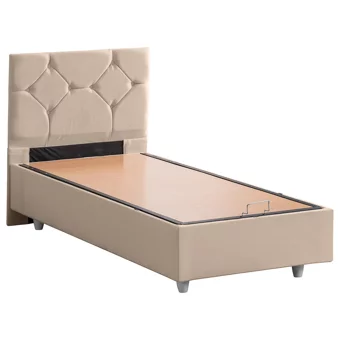 Setay Glamis 120x200 cm Başlıklı Sandıklı Tek Kişilik Baza Seti Bej