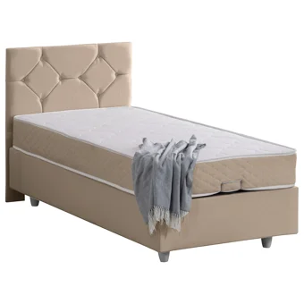 Setay Glamis 120x200 cm Başlıklı Sandıklı Tek Kişilik Baza Seti Bej