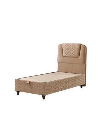 Relax 2 90x190 cm Başlıklı Sandıklı Tek Kişilik Baza Seti Krem