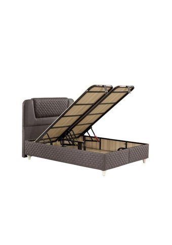 Relax 90x190 cm Başlıklı Sandıklı Tek Kişilik Baza Seti Siyah