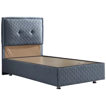 Setay Vectra 100x200 cm Başlıklı Sandıklı Tek Kişilik Baza Seti Açık Mavi