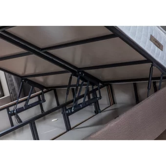Decomo Home Monarch 140x190 cm Başlıklı Yataklı Sandıklı Tek Kişilik Baza Seti Gri