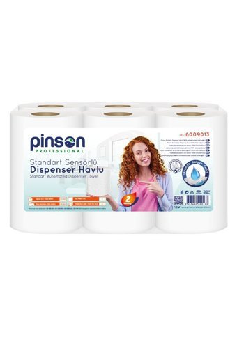 Pinson Professional Standart Sensörlü Dispenser 2 Katlı 6'lı Rulo Kağıt Havlu