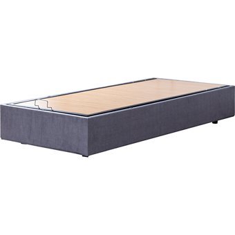 Setay Cesur Keten Solit 120x200 cm Başlıklı Yataklı Sandıklı Tek Kişilik Baza Seti Açık Gri
