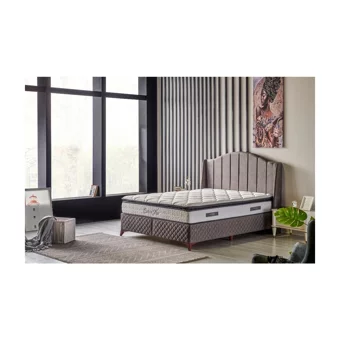Mobilya Dükkanım Cotton Plus 100x200 cm Başlıklı Yataklı Sandıklı Tek Kişilik Baza Seti Gri