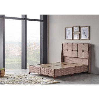 Mobilya Dükkanım Relax Soft 90x200 cm Başlıksız Sandıklı Tek Kişilik Baza Seti Bej