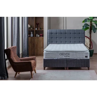 Decomo Home Hermes 120x200 cm Başlıklı Yataklı Sandıklı Tek Kişilik Baza Seti Gri