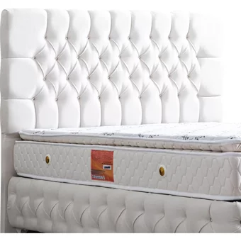 Setay Roma 100x200 cm Başlıklı Yataklı Sandıklı Tek Kişilik Baza Seti Krem