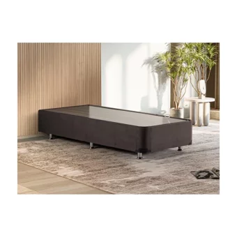 Niron Ela 100x200 cm Başlıksız Sandıklı Tek Kişilik Baza Seti Antrasit