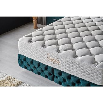 Mobilya Dükkanım Stannis 90x190 cm Başlıklı Yataklı Sandıklı Tek Kişilik Baza Seti Turkuaz