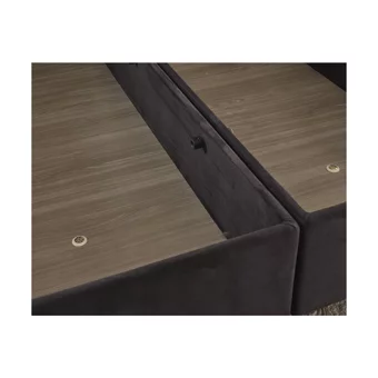 Niron Yatak Ela 120x200 cm Başlıksız Sandıklı Tek Kişilik Baza Seti Siyah