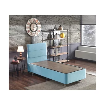 Niron Yatak Cozy 120x200 cm Başlıklı Sandıklı Tek Kişilik Baza Seti Mavi