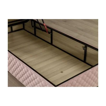 Mobilya Dükkanım Hanzade 90x200 cm Başlıklı Sandıklı Tek Kişilik Baza Seti Pembe