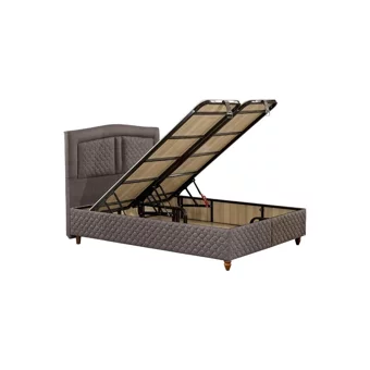 Mobilya Dükkanım İnci 90x200 cm Başlıklı Sandıklı Tek Kişilik Baza Seti Siyah