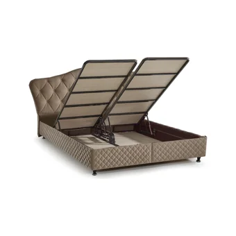 Mobilya Dükkanım Atlas 100x200 cm Başlıklı Sandıklı Tek Kişilik Baza Seti Bej