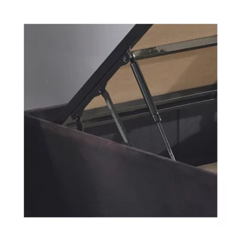 Niron Yatak Piano Lite 80x200 cm Başlıklı Sandıklı Tek Kişilik Baza Seti Siyah