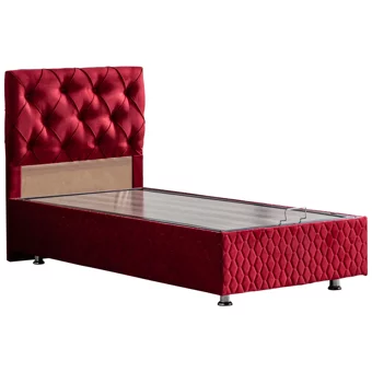 Setay Vita 120x200 cm Başlıklı Sandıklı Tek Kişilik Baza Seti Bordo