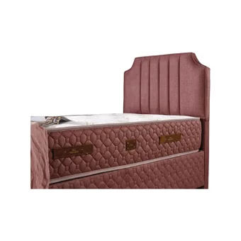 Mobilya Dükkanım Bernita 2 100x200 cm Başlıklı Yataklı Sandıklı Tek Kişilik Baza Seti Kırmızı