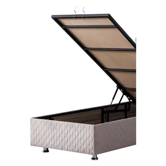 Setay Camelli 120x200 cm Başlıklı Sandıklı Tek Kişilik Baza Seti Açık Kahve