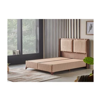 Mobilya Dükkanım Therapy Xl 90x190 cm Başlıksız Sandıklı Tek Kişilik Baza Seti Krem