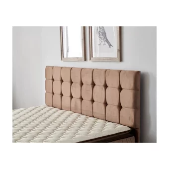 Niron Yatak W.Cotton 90x190 cm Başlıklı Yataklı Sandıklı Tek Kişilik Baza Seti Açık Kahve