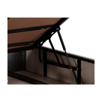 Niron Yatak Silver 100x200 cm Başlıklı Sandıklı Tek Kişilik Baza Seti Gri