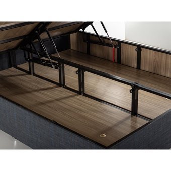 Niron Notte 100x200 cm Başlıklı Sandıklı Tek Kişilik Baza Seti Füme