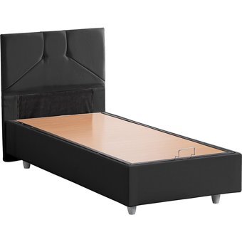 Cesur Wick 100x200 cm Başlıklı Yataklı Sandıklı Tek Kişilik Baza Seti Antrasit