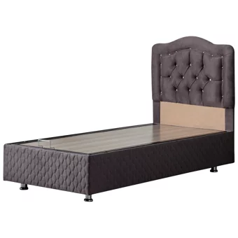 Setay Şah 100x200 cm Başlıklı Sandıklı Tek Kişilik Baza Seti Antrasit Gri