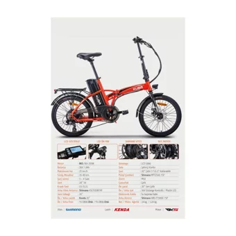 Kuba Mc3 250 W 35 Km Menzil 6 Vites Elektrikli Şehir / Tur Bisiklet Kırmızı Siyah