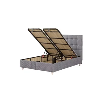 Mobilya Dükkanım Sleep 120x200 cm Başlıklı Sandıklı Tek Kişilik Baza Seti Siyah