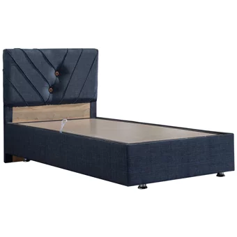 Setay Lux Class 90x200 cm Başlıklı Yataklı Sandıklı Tek Kişilik Baza Seti Lacivert