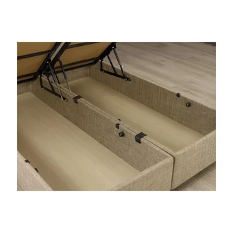 Mobilya Dükkanım Tetra 100x200 cm Başlıksız Sandıklı Tek Kişilik Baza Seti Krem