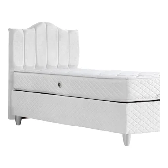 Setay Trend 90x200 cm Başlıklı Yataklı Sandıklı Tek Kişilik Baza Seti Beyaz