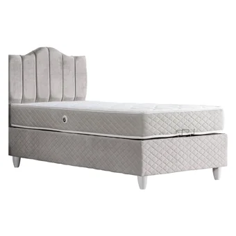 Setay Trend 100x200 cm Başlıklı Yataklı Sandıklı Tek Kişilik Baza Seti Gri