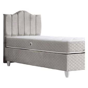 Setay Trend 100x200 cm Başlıklı Yataklı Sandıklı Tek Kişilik Baza Seti Gri
