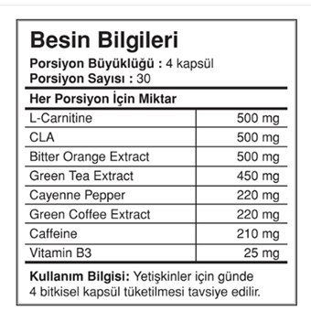 Bigjoy Sports Thermonator Ripped L-Karnitin 120 Kapsül