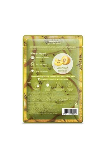 Watsons Fruity Gold Kiwi Whitening Nemlendiricili Kağıt Yüz Maskesi 3 Adet