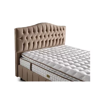 Mobilya Dükkanım Elegance 120x200 cm Başlıklı Yataklı Sandıklı Tek Kişilik Baza Seti Krem