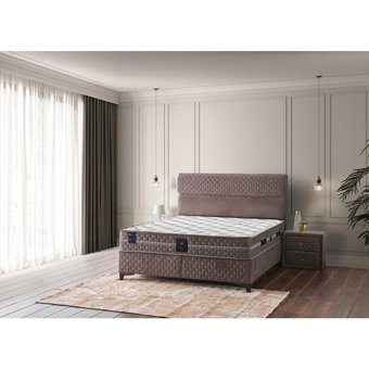 Mobilya Dükkanım Dia 100x200 cm Başlıklı Sandıklı Tek Kişilik Baza Seti Siyah