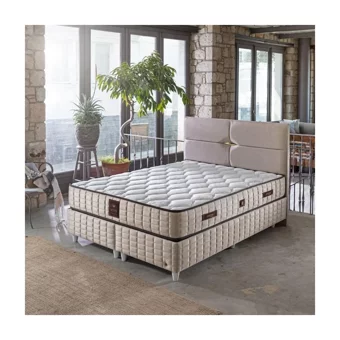 Mobilya Dükkanım Setra 100x200 cm Başlıksız Sandıklı Tek Kişilik Baza Seti Bej